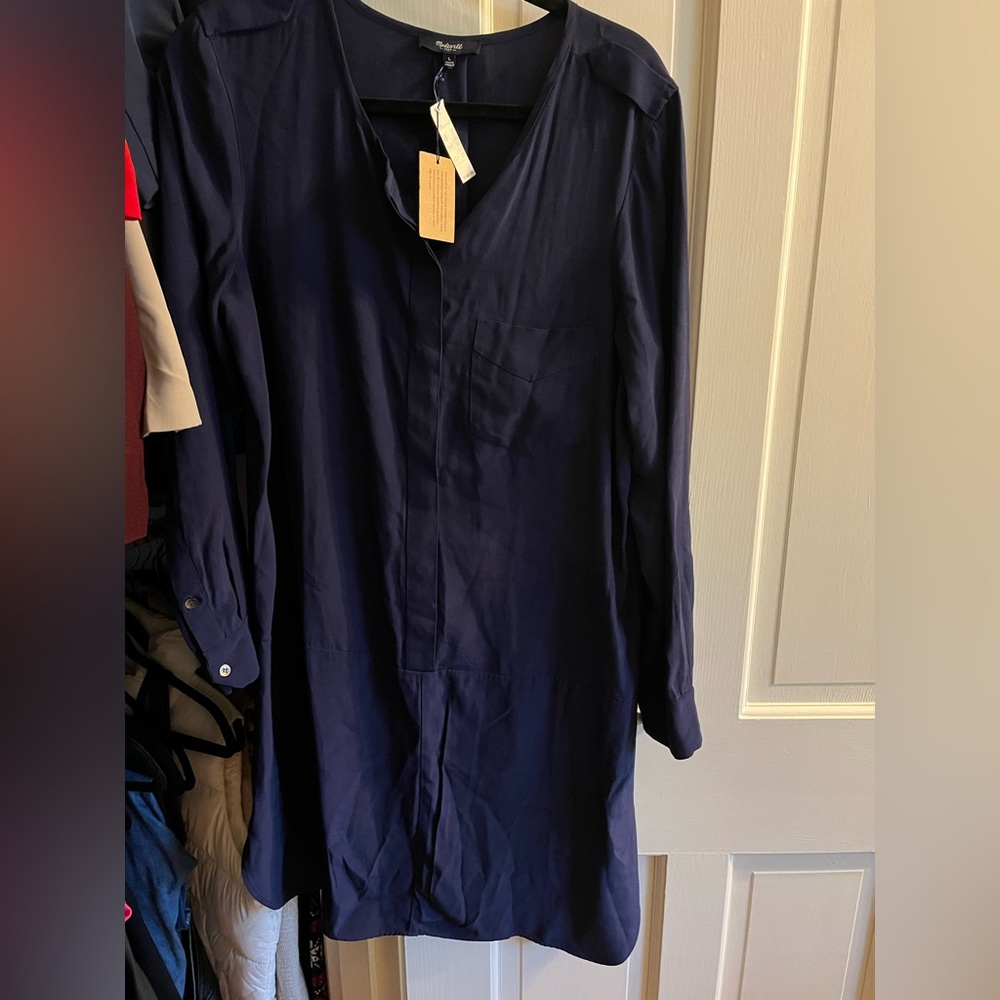 MADEWELL NWT Popover Cargo Tunic Shift Dress Large